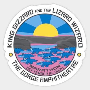 King Gizzard and the Lizard Wizard - The Gorge Marathon September 14, 2024 Sticker